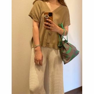 アズールバイマウジー(AZUL by moussy)のアズールバイマウジー♡半袖ニットカーディガン(カーディガン)