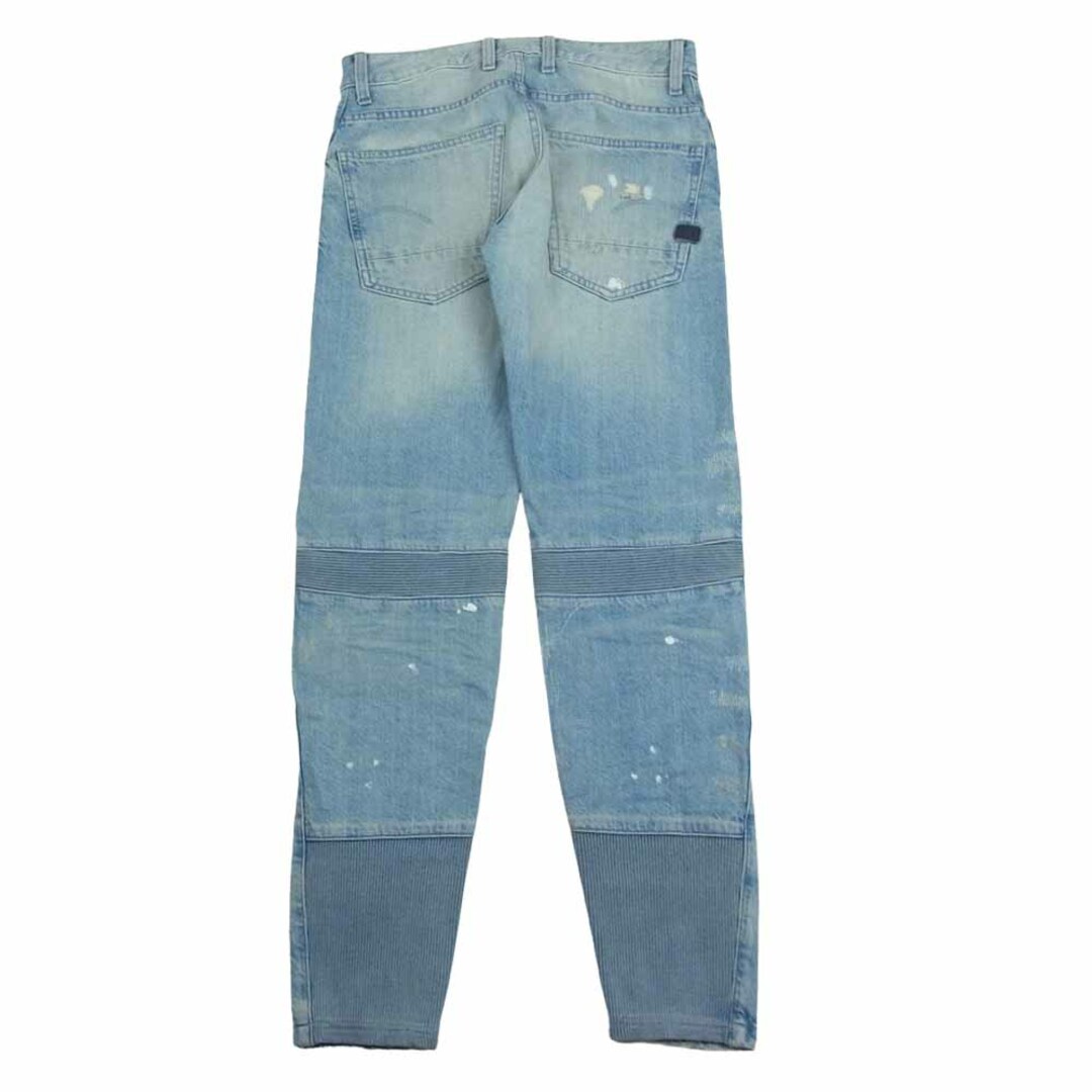 G-STAR RAW(ジースター)のG-STAR ジースター D6154-8595-9402 ダメージ加工 ペイント バイカー ストレッチ デニムパンツ インディゴブルー系 W28【中古】 メンズのパンツ(その他)の商品写真