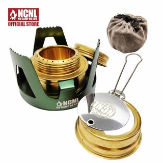 NCNL アルコールストーブ グリーン 五徳 蓋 キャンプ用品(ストーブ/コンロ)