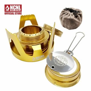 NCNL アルコールストーブ ゴールド 五徳 蓋 キャンプ用品(ストーブ/コンロ)