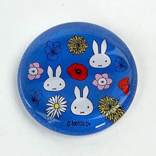 ミッフィー(miffy)のmiffy ミッフィー ガラス箸置き　BL　Miffy　floral 箸休め ブルー 　 日本製(PWD)(カトラリー/箸)