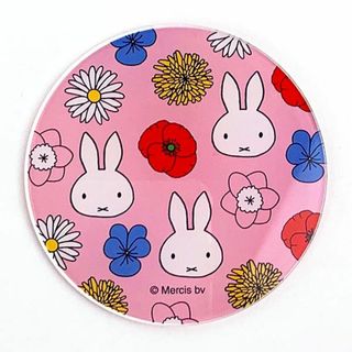 ミッフィー(miffy)のmiffy ミッフィー アクリルコースター　PK　Miffy　floral グラスマット ピンク 　 日本製(その他)