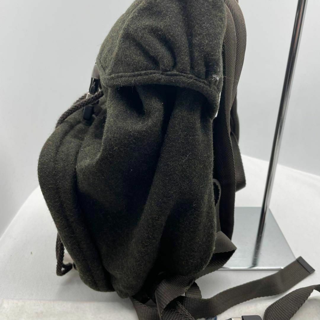 PRADA - 33 美品 プラダ ウール リュック パックパック 三角ロゴ PRADA - 33 美品 プラダ ウール リュック パックパック 三角ロゴ