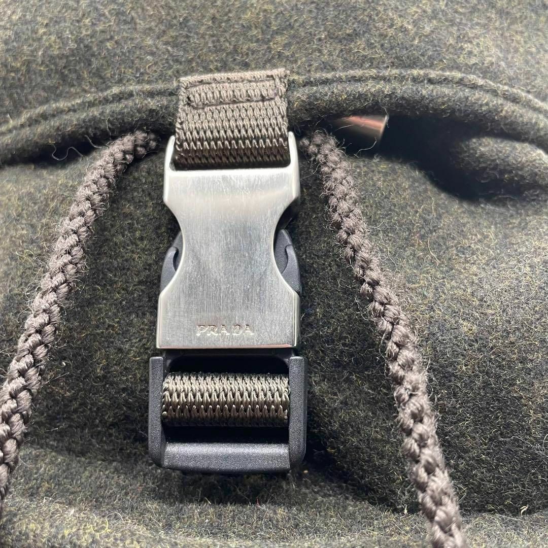 PRADA - 33 美品 プラダ ウール リュック パックパック 三角ロゴ PRADA - 33 美品 プラダ ウール リュック パックパック 三角ロゴ