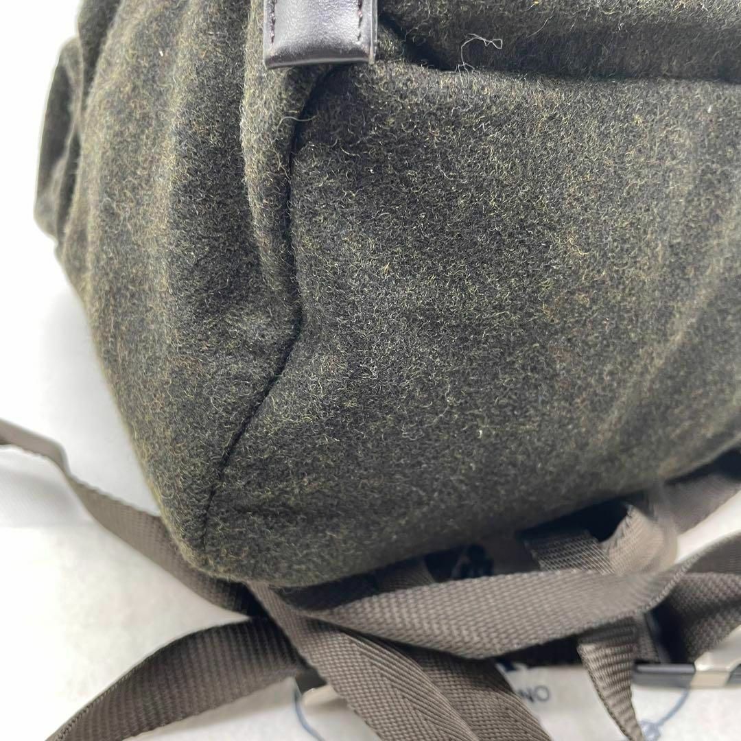 PRADA - 33 美品 プラダ ウール リュック パックパック 三角ロゴ PRADA - 33 美品 プラダ ウール リュック パックパック 三角ロゴ