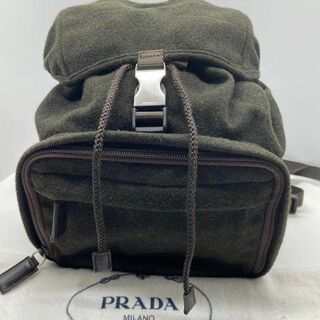 プラダ(PRADA)の33 美品　プラダ　ウール　リュック　パックパック　三角ロゴ　白タグ(リュック/バックパック)