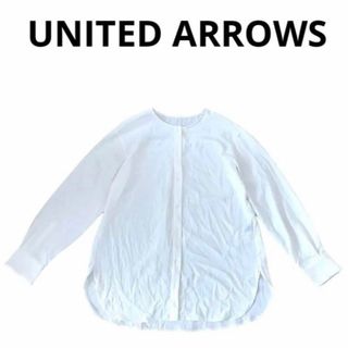 ユナイテッドアローズ(UNITED ARROWS)の【美品】ユナイテッドアローズ　シャツ　ブラウス　白　長袖　Mサイズ　新品＊(シャツ/ブラウス(長袖/七分))