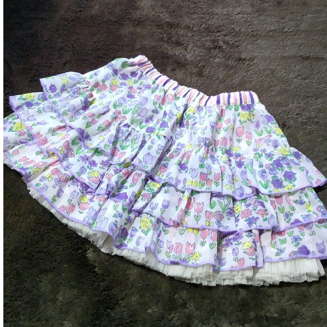KP(ニットプランナー)のニットプランナー　（ＫＰ）チューリップみみちゃん2wayスカート　110サイズ キッズ/ベビー/マタニティのキッズ服女の子用(90cm~)(スカート)の商品写真