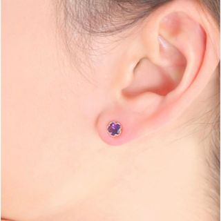 アメジストピアス 誕生日石(ピアス)