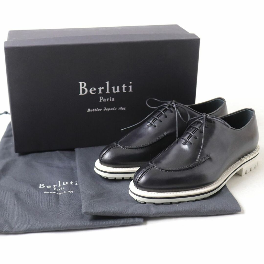 Berluti(ベルルッティ)の未使用品◇希少♪ Berluti ベルルッティ S3928-005 Uチップ レースアップ オックスフォード レザーシューズ ブラック 黒 レディース 36 レディースの靴/シューズ(ローファー/革靴)の商品写真