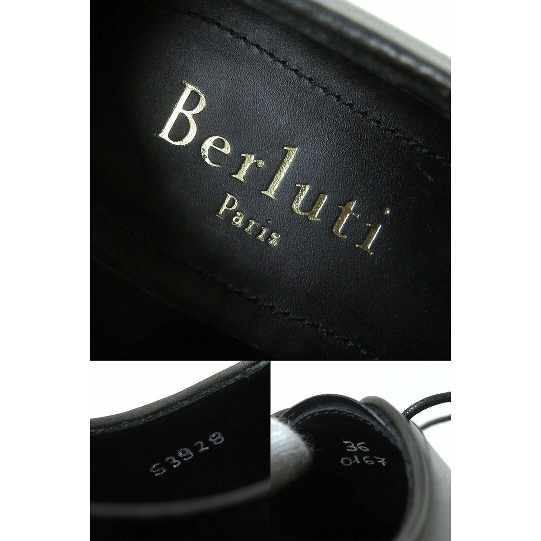 Berluti(ベルルッティ)の未使用品◇希少♪ Berluti ベルルッティ S3928-005 Uチップ レースアップ オックスフォード レザーシューズ ブラック 黒 レディース 36 レディースの靴/シューズ(ローファー/革靴)の商品写真