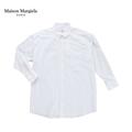 【アウトレット】Maison Margiela メゾン マルジェラ Camicia S51DL0352 S43001 100 ドレープボタンダウンシャツ NKN  ホワイト 40