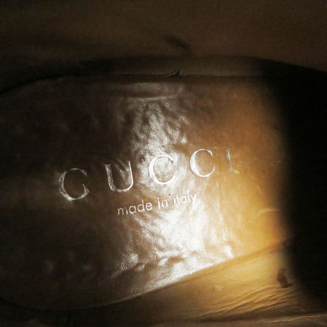 Gucci(グッチ)の美品□GUCCI/グッチ ヴィンテージ ホースビット シルバー金具 スウェードレザー チャッカーブーツ/アンクルブーツ ブラック 41 イタリア製 メンズの靴/シューズ(ブーツ)の商品写真