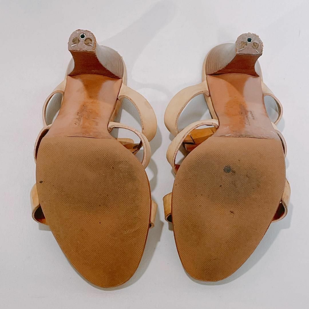 Salvatore Ferragamo(サルヴァトーレフェラガモ)のサルヴァトーレ フェラガモ レザー サンダル サイズ 6 C レディースの靴/シューズ(ハイヒール/パンプス)の商品写真