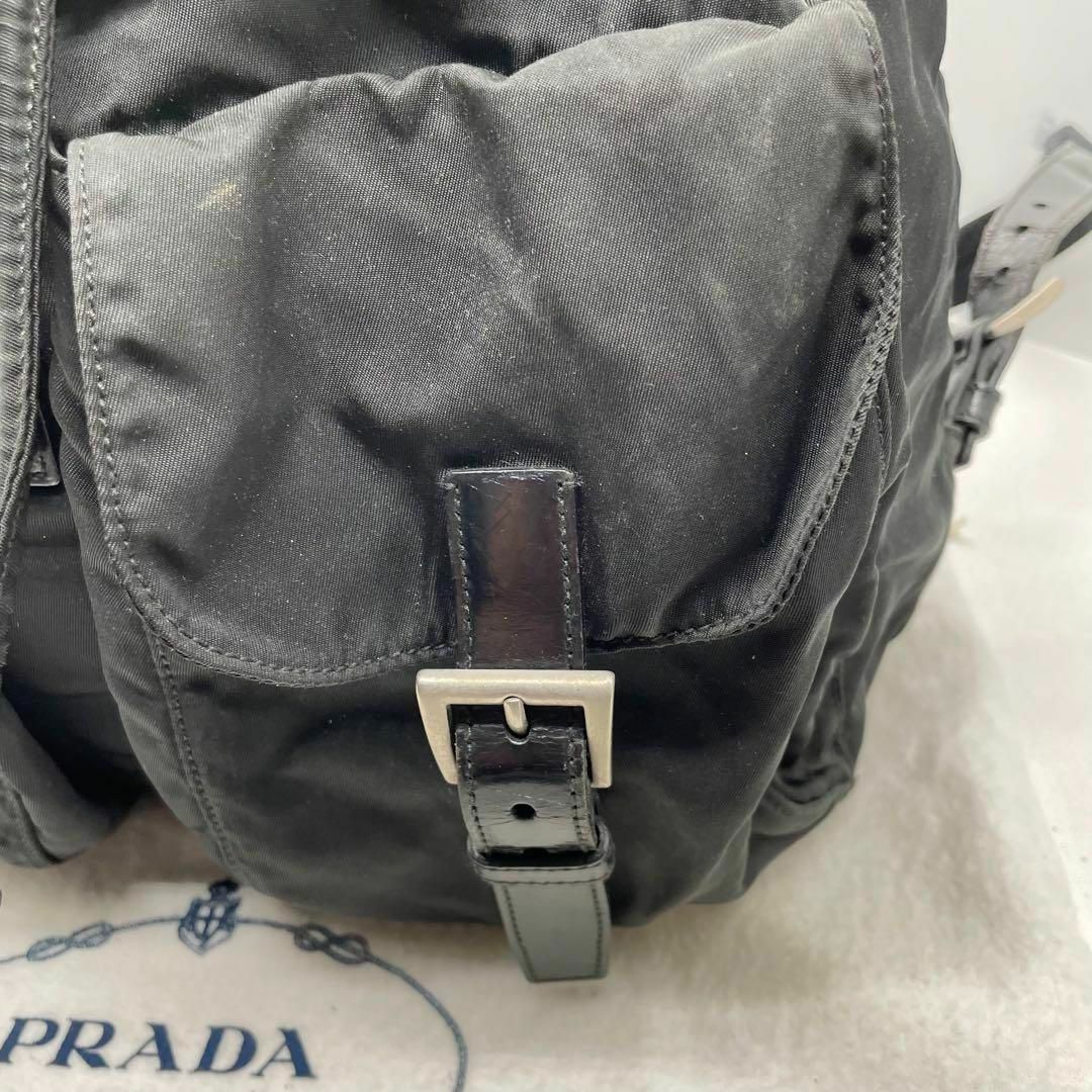 PRADA(プラダ)の34プラダ　PRADA ナイロン　レザー 三角ロゴ　リュックサック 巾着 レディースのバッグ(リュック/バックパック)の商品写真