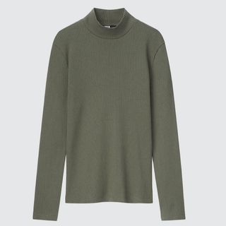 ユニクロ(UNIQLO)のユニクロ　リブハイネックニット(ニット/セーター)