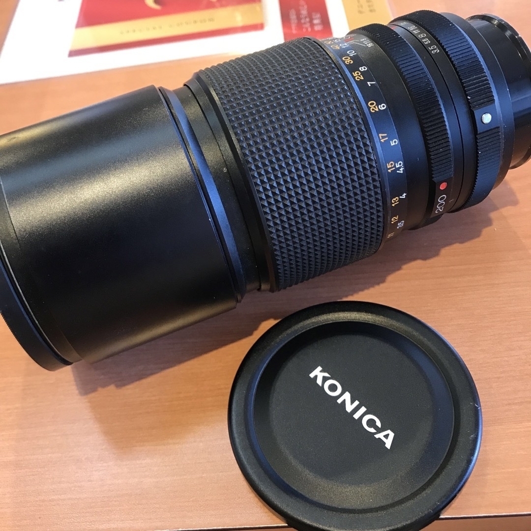 KONICA MINOLTA(コニカミノルタ)のKonica 200mm f3.5 カメラ マウントソニー E再値下げ スマホ/家電/カメラのカメラ(レンズ(単焦点))の商品写真