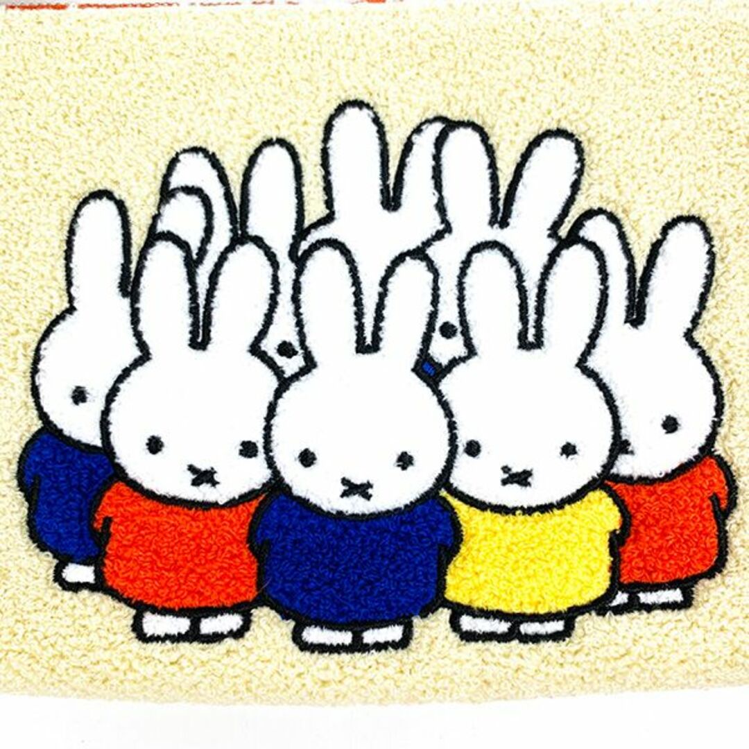 miffy(ミッフィー)のミッフィー サガラポーチ いっぱい柄 小物入れ サガラ刺繍 オレンジ(PWD) レディースのファッション小物(ポーチ)の商品写真