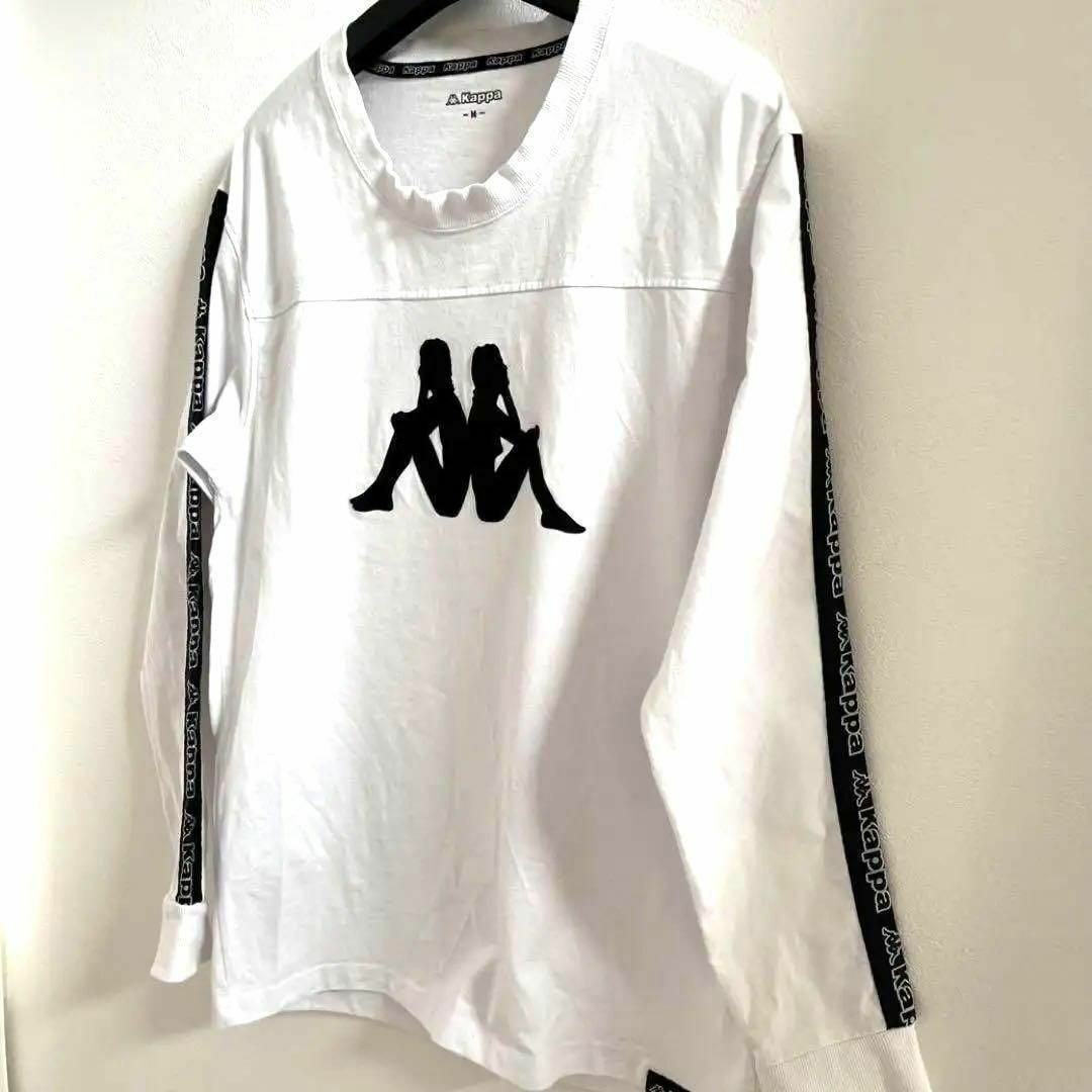 Kappa(カッパ)のKAPPA カッパ 長袖Tシャツ アームロゴ コットン100％ ホワイト M メンズのトップス(スウェット)の商品写真