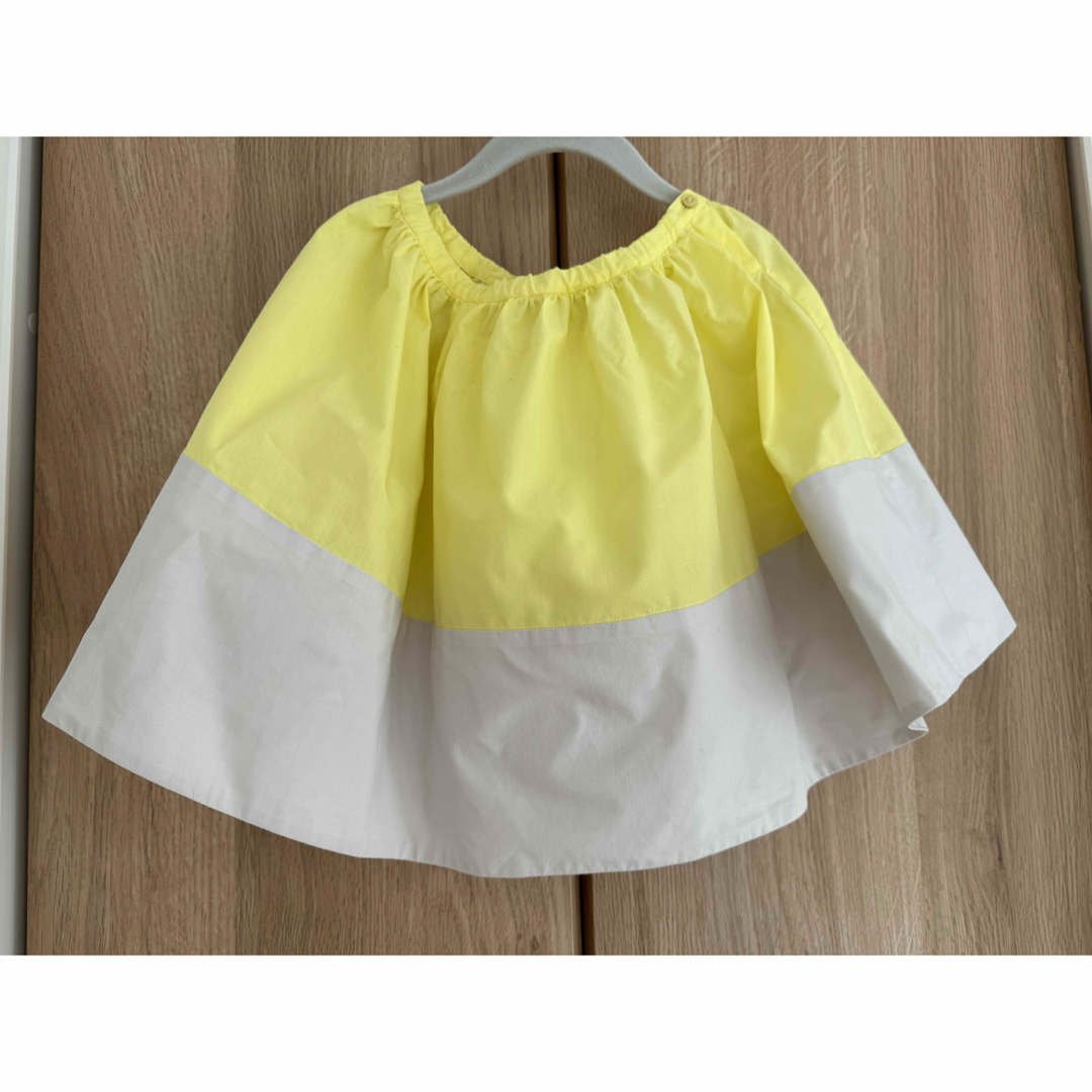 Bonpoint(ボンポワン)のボンポワン♡バイカラースカート キッズ/ベビー/マタニティのキッズ服女の子用(90cm~)(スカート)の商品写真