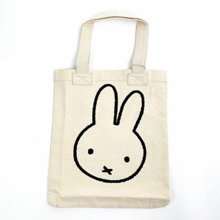 ミッフィー(miffy)のミッフィー miffy 刺繍A4トート さがら刺繍 フェイス トートバッグ アイボリーおでかけ(トートバッグ)