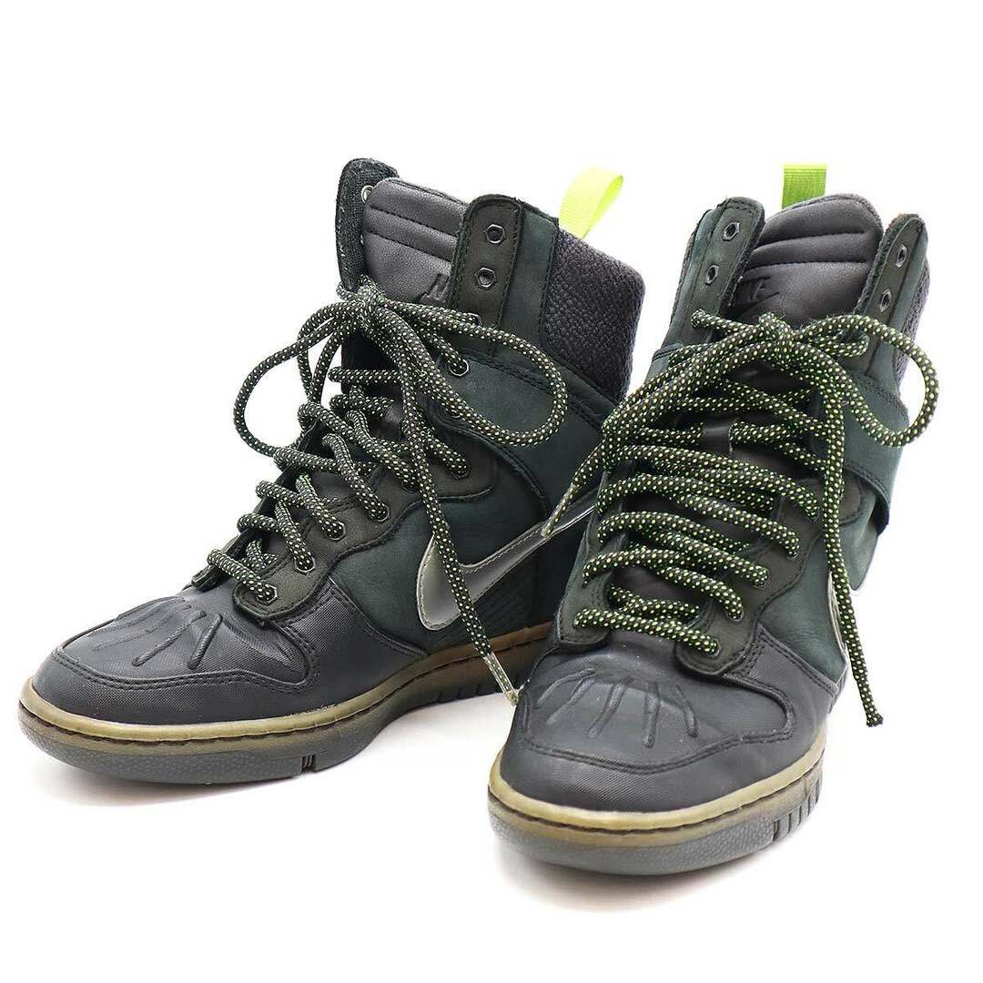 NIKE(ナイキ)のNIKE ナイキ Dunk Sky Hi Sneakerboot ヒールスニーカー グリーン 23.5cm 684954-001 レディースの靴/シューズ(スニーカー)の商品写真