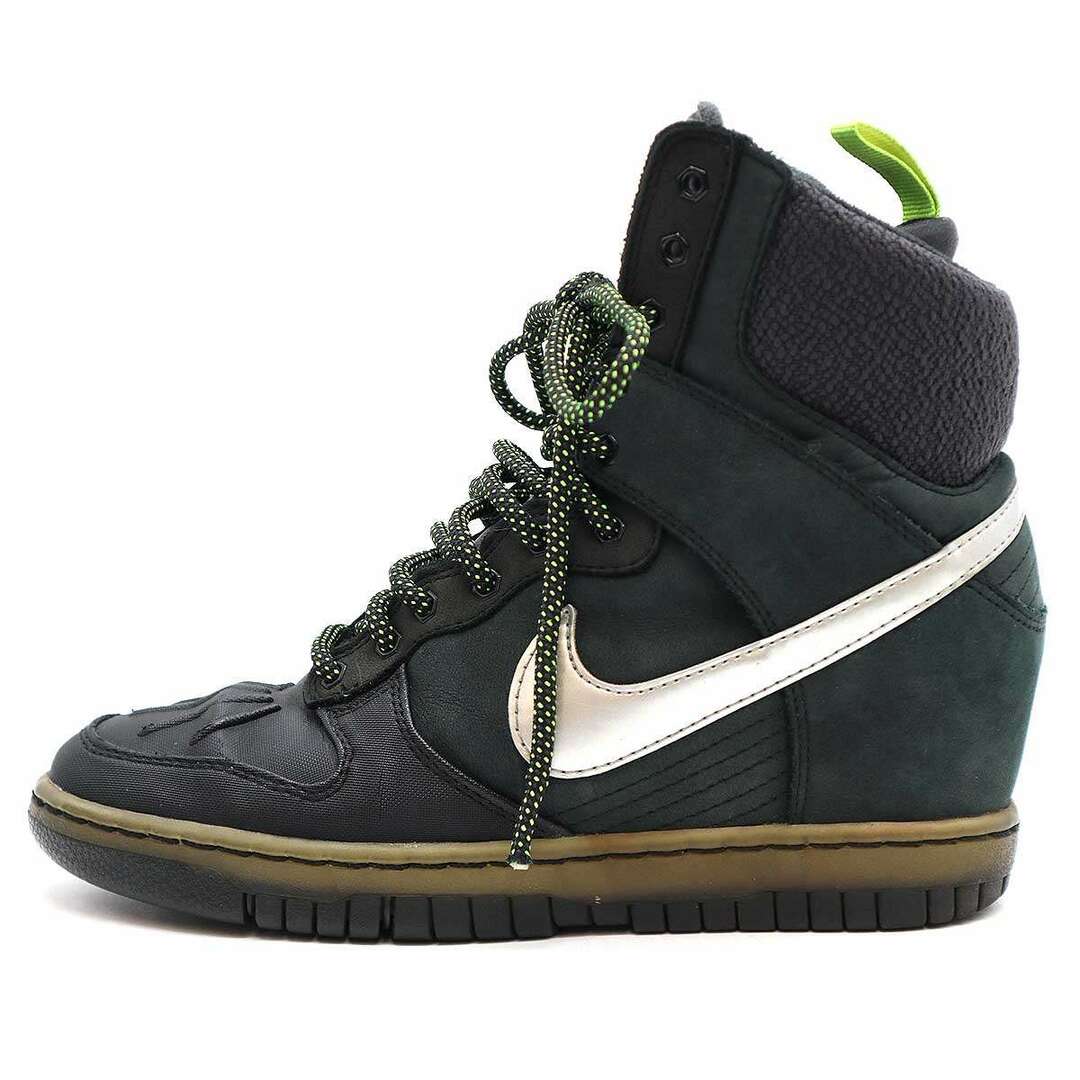 NIKE(ナイキ)のNIKE ナイキ Dunk Sky Hi Sneakerboot ヒールスニーカー グリーン 23.5cm 684954-001 レディースの靴/シューズ(スニーカー)の商品写真