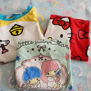 100センチ長袖トップス　3枚セット(Tシャツ/カットソー)