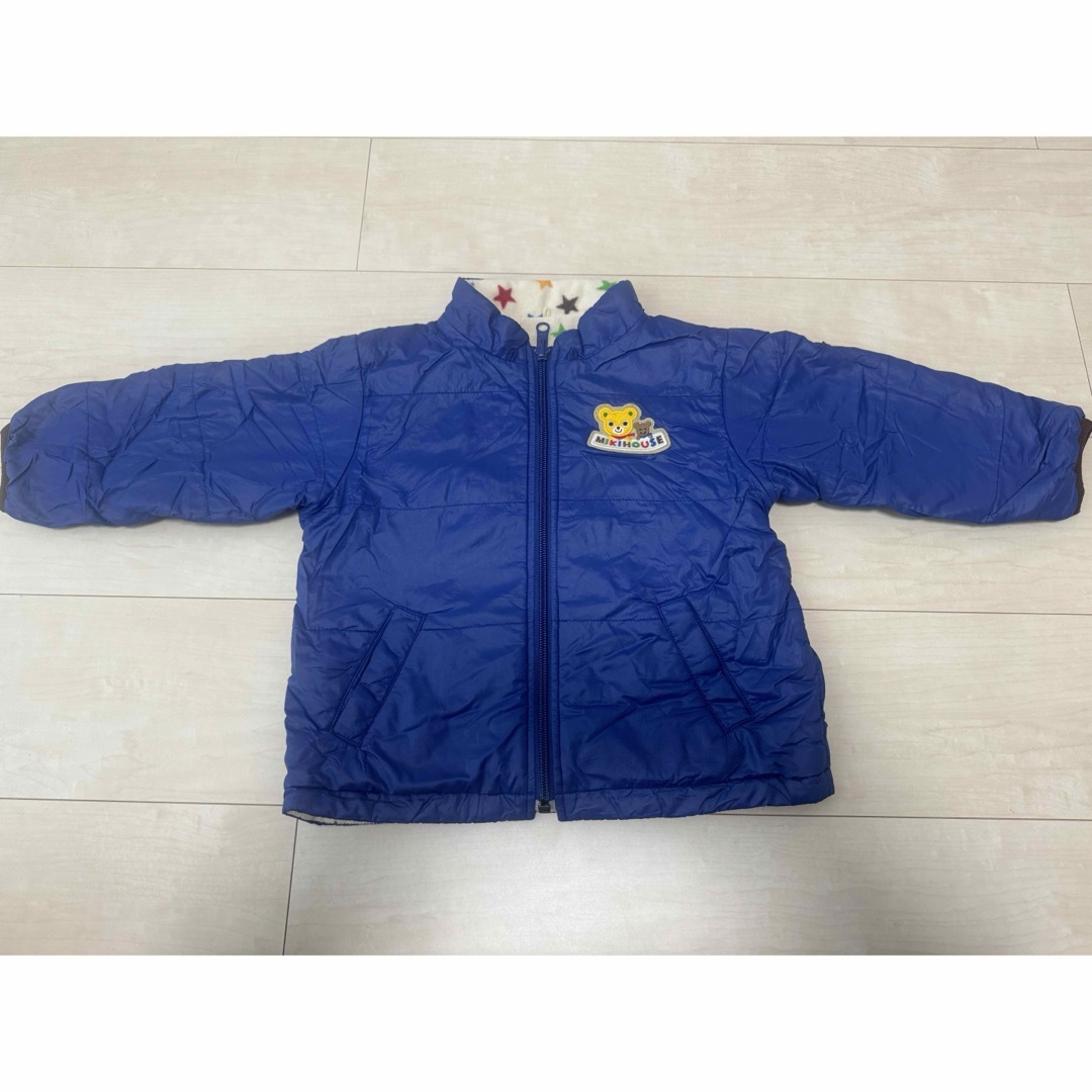 mikihouse(ミキハウス)のMIKIHOUSEナイロンフリース2wayブルゾン キッズ/ベビー/マタニティのキッズ服男の子用(90cm~)(ジャケット/上着)の商品写真