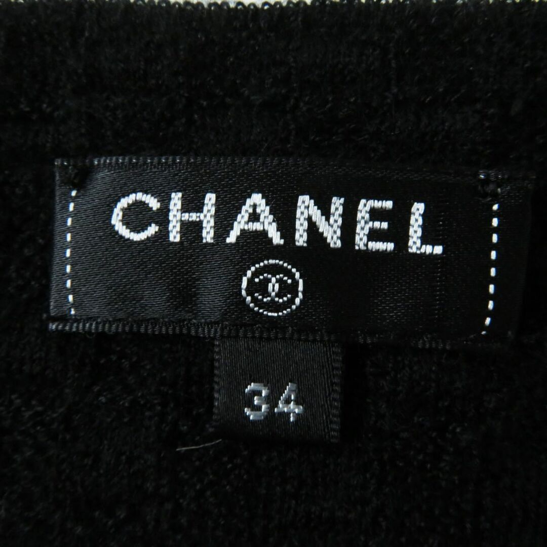 CHANEL(シャネル)の極美品◎正規品 伊製 CHANEL シャネル 18A P59203 レディース イカリボタン カシミヤ×シルク 7分袖 ニットプルオーバー ブラック 34 レディースのトップス(ニット/セーター)の商品写真