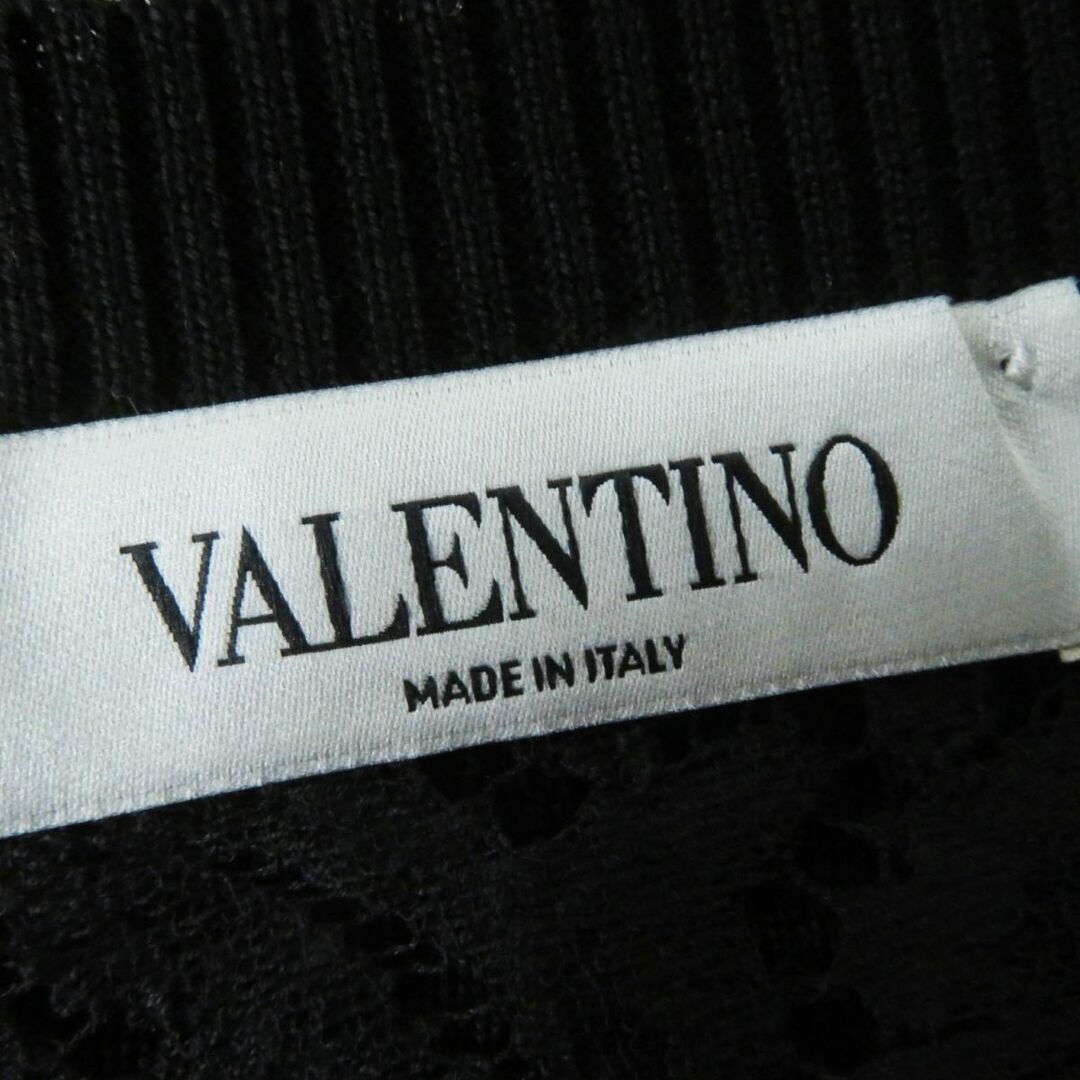 VALENTINO(ヴァレンティノ)の未使用品◎正規品 イタリア製 VALENTINO ヴァレンティノ EBC90211-VW1266B レディース 半袖 総レース カットソー／トップス 黒 XS タグ付き レディースのトップス(カットソー(半袖/袖なし))の商品写真