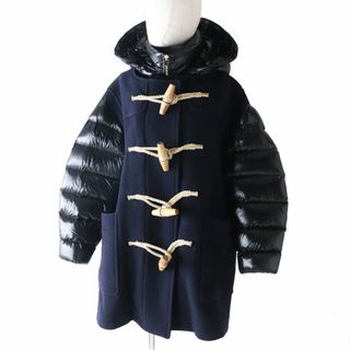 バーバリー(BURBERRY)の良品◎BURBERRY LONDON ENGLAND バーバリー ロンドン イングランド 4061182 ダウン切り替え ダッフルコート レディース 紺×黒 XS(ダッフルコート)