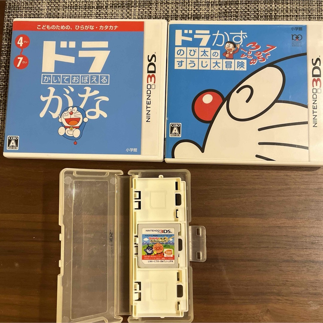 ニンテンドー3DS(ニンテンドー3DS)のドラがな　ドラかず　アンパンマンとタッチでわくわくトレーニング　まとめて エンタメ/ホビーのゲームソフト/ゲーム機本体(家庭用ゲームソフト)の商品写真