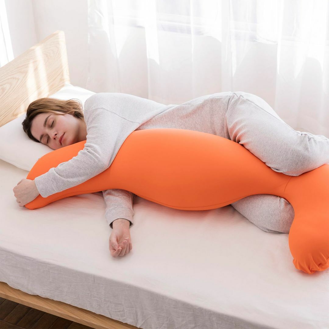 MOGU(モグ) 抱き枕 クリアピンク 約115cm 気持ちいい抱きまくら 本体 インテリア/住まい/日用品の寝具(枕)の商品写真