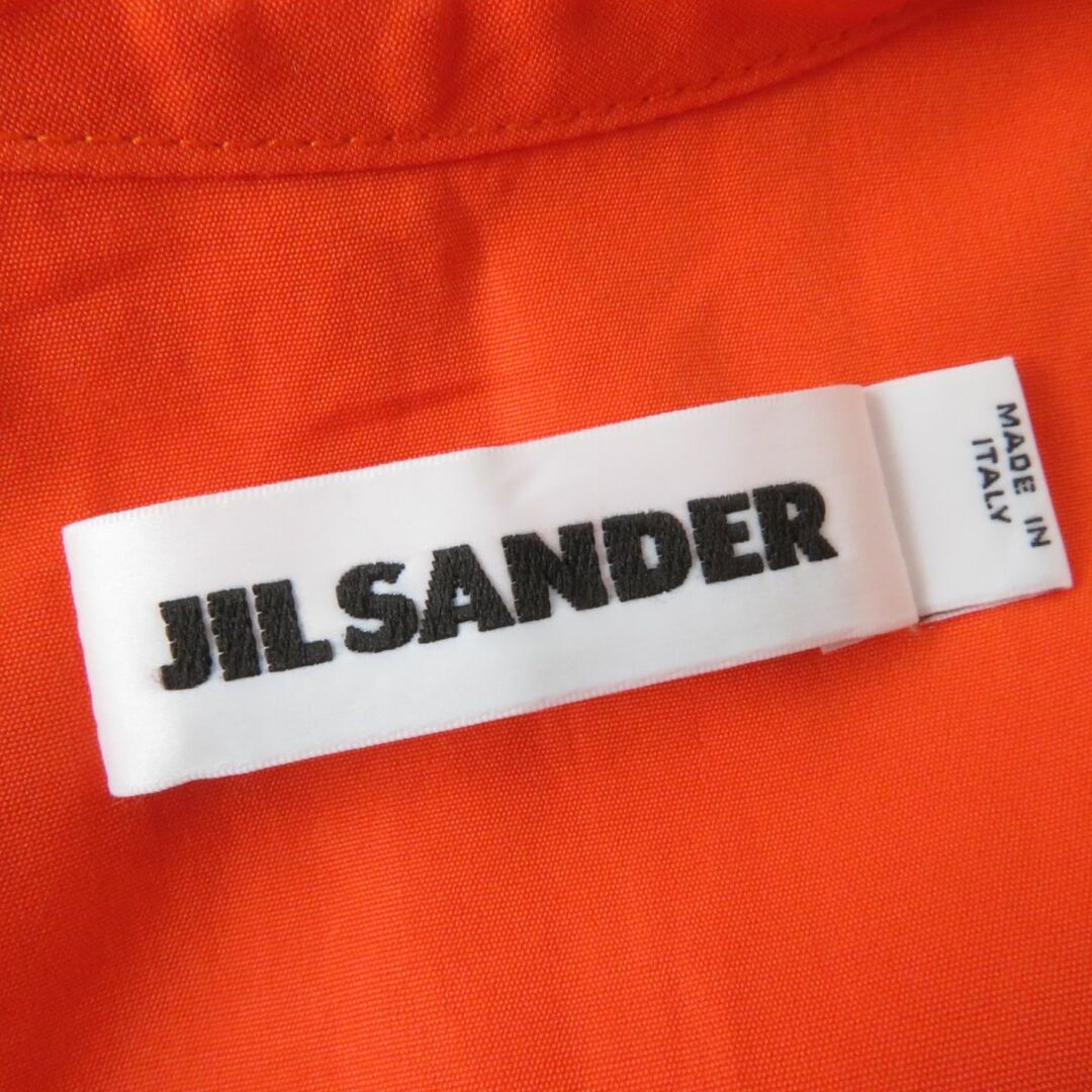 Jil Sander(ジルサンダー)の極美◎正規品 伊製 JIL SANDER ジルサンダー JSPH500903 レディース コットン100％ ウエストリボン ノースリロングワンピース オレンジ 36 レディースのワンピース(ロングワンピース/マキシワンピース)の商品写真