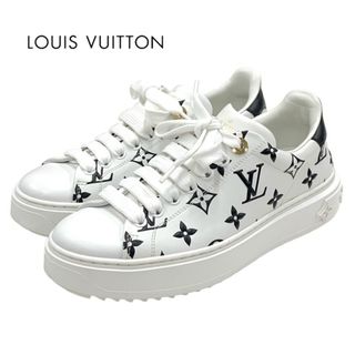 ルイヴィトン(LOUIS VUITTON)のルイヴィトン LOUIS VUITTON タイムアウトライン モノグラム スニーカー 靴 シューズ レザー ホワイト(スニーカー)