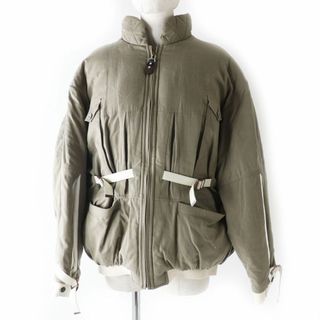 ルイヴィトン(LOUIS VUITTON)の極美◎正規品 イタリア製 21SS LOUIS VUITTON ルイヴィトン レディース ミリタリースタイル 中綿 リヨセルジャケット アースカラー×白 38(ミリタリージャケット)