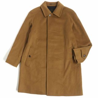 マッキントッシュ(MACKINTOSH)の未使用品▼MACKINTOSH LONDON マッキントッシュ ロンドン カシミヤ100% 比翼仕立て ステンカラーコート ブラウン M メンズ 日本製 正規品(ステンカラーコート)