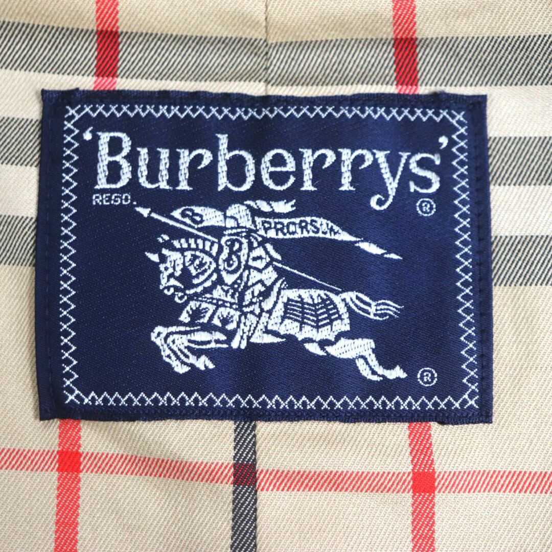 BURBERRY(バーバリー)の良品▼Burberrys バーバリー ヴィンテージ 裏地ノバチェック柄 トレンチコート カーキ(玉虫色) S メンズ ビジネス◎ メンズのジャケット/アウター(トレンチコート)の商品写真