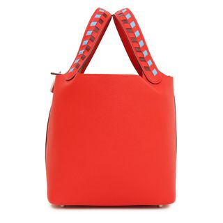 エルメス(Hermes)のエルメス ピコタンロック トレサージュ 18 PM ハンドバッグ ヴォーエプソン レザー Rouge coeur ルージュクー Blue du nord ブルードノール Rouge H ルージュ アッシュ レッド 赤 D刻印 HERMES（美品）(ハンドバッグ)