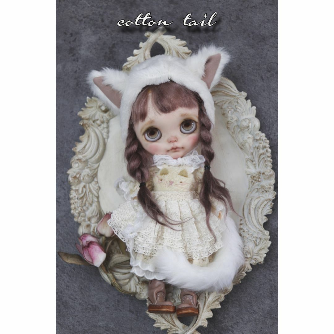 GOOD SMILE COMPANY(グッドスマイルカンパニー)の🤍cotton tail🤍   白猫の可愛い子ちゃん　🤍　カスタムブライス ハンドメイドのぬいぐるみ/人形(人形)の商品写真