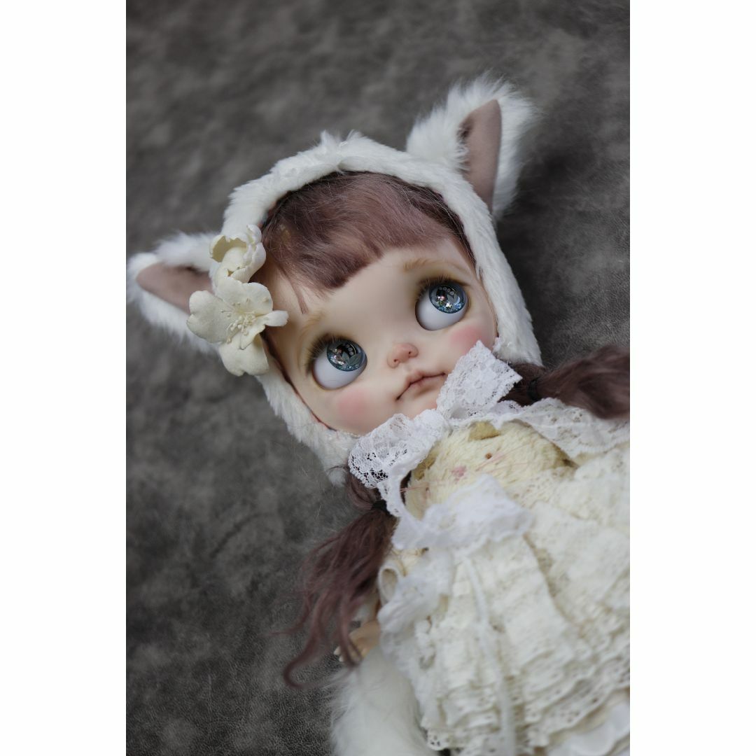 GOOD SMILE COMPANY(グッドスマイルカンパニー)の🤍cotton tail🤍   白猫の可愛い子ちゃん　🤍　カスタムブライス ハンドメイドのぬいぐるみ/人形(人形)の商品写真
