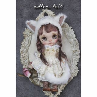 グッドスマイルカンパニー(GOOD SMILE COMPANY)の🤍cotton tail🤍   白猫の可愛い子ちゃん　🤍　カスタムブライス(人形)