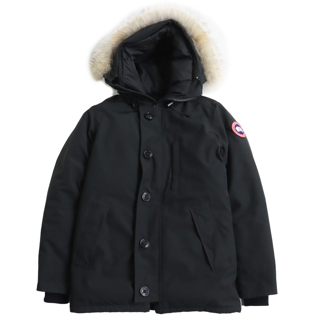 CANADA GOOSE(カナダグース)の良品 CANADA GOOSE カナダグース 3426MA CHATEAU コヨーテファー ロゴワッペン付き フーデッド  ダウンジャケット ブラック S カナダ製 正規品 メンズのジャケット/アウター(ダウンジャケット)の商品写真