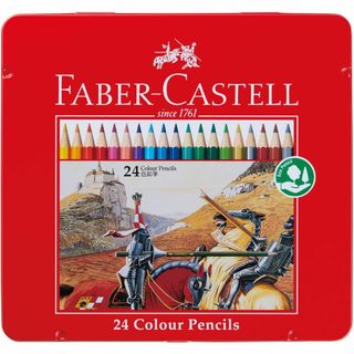 ファーバーカステル(FABER-CASTELL)の24色セット　色鉛筆　缶入り　ファーバーカステル　TFC-CP/24C　プロ用(ペン/マーカー)