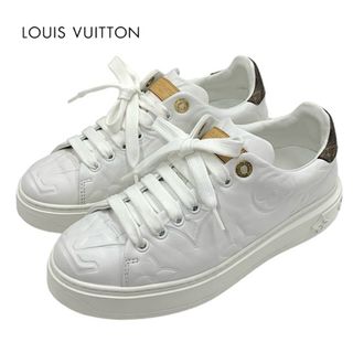 ルイヴィトン(LOUIS VUITTON)のルイヴィトン LOUIS VUITTON タイムアウトライン スニーカー 靴 シューズ モノグラム レザー ホワイト(スニーカー)