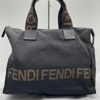 フェンディ(FENDI)の11　美品 フェンディ ハンドバッグ トートバッグ ミニ ロゴ ナイロン 腕掛け(ハンドバッグ)