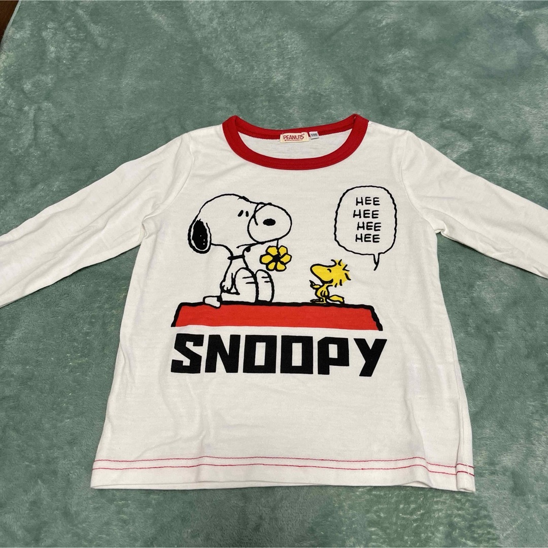 SNOOPY(スヌーピー)のスヌーピー    ロンT 白 キッズ/ベビー/マタニティのキッズ服女の子用(90cm~)(Tシャツ/カットソー)の商品写真