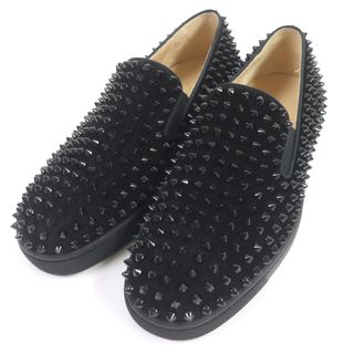 Christian Louboutin - 極美品 Christian Louboutin クリスチャンルブタン ROLLER-BOAT スパイクスタッズ スニーカー スリッポン ブラック 39 箱・保存袋付き EU製 メンズ