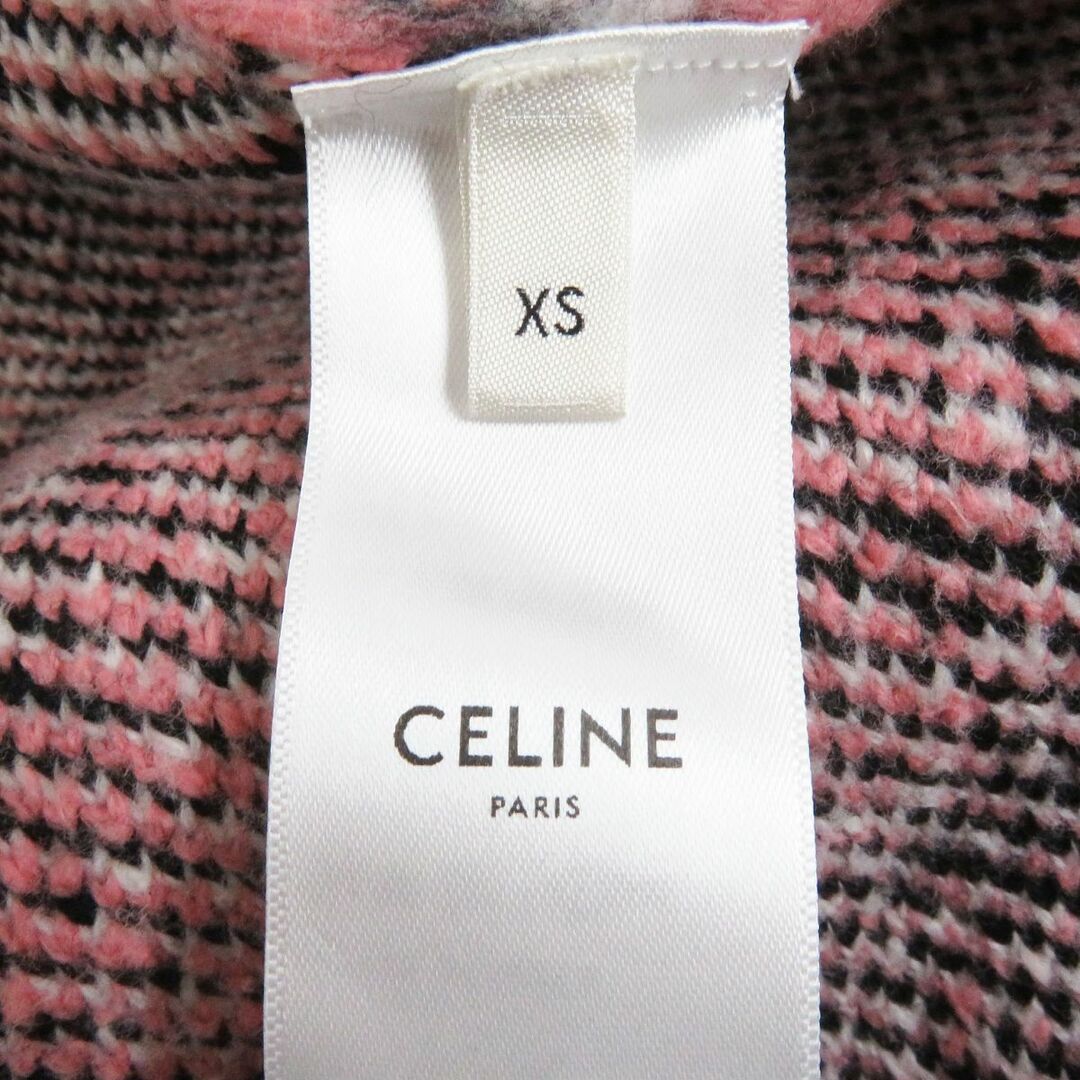 celine(セリーヌ)の極美品□22SS CELINE/セリーヌ エイミー・ドリアン 仔犬 ブラッシュドアーティスト ジャガード カーディガン/セーター ピンク XS 伊製 正規 メンズのトップス(カーディガン)の商品写真